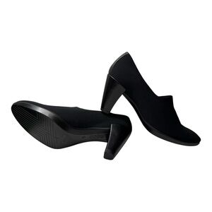 Ecco Black Women's Mid Block Heel Pumps